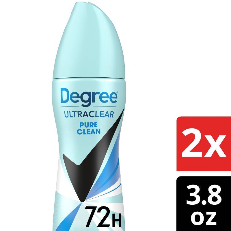 slide 1 of 9, Degree Ultra Clear Black + White Pure Clean Antiperspirant & Deodorant Dry Spray - 3.8oz/2ct, 2 ct; 3.8 oz