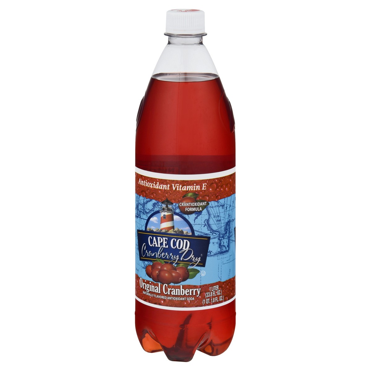 slide 6 of 10, Cape Cod Cranberry Dry Antioxidant Soda Original - 1 liter, 1 liter