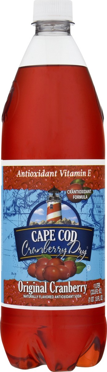 slide 10 of 10, Cape Cod Cranberry Dry Antioxidant Soda Original - 1 liter, 1 liter