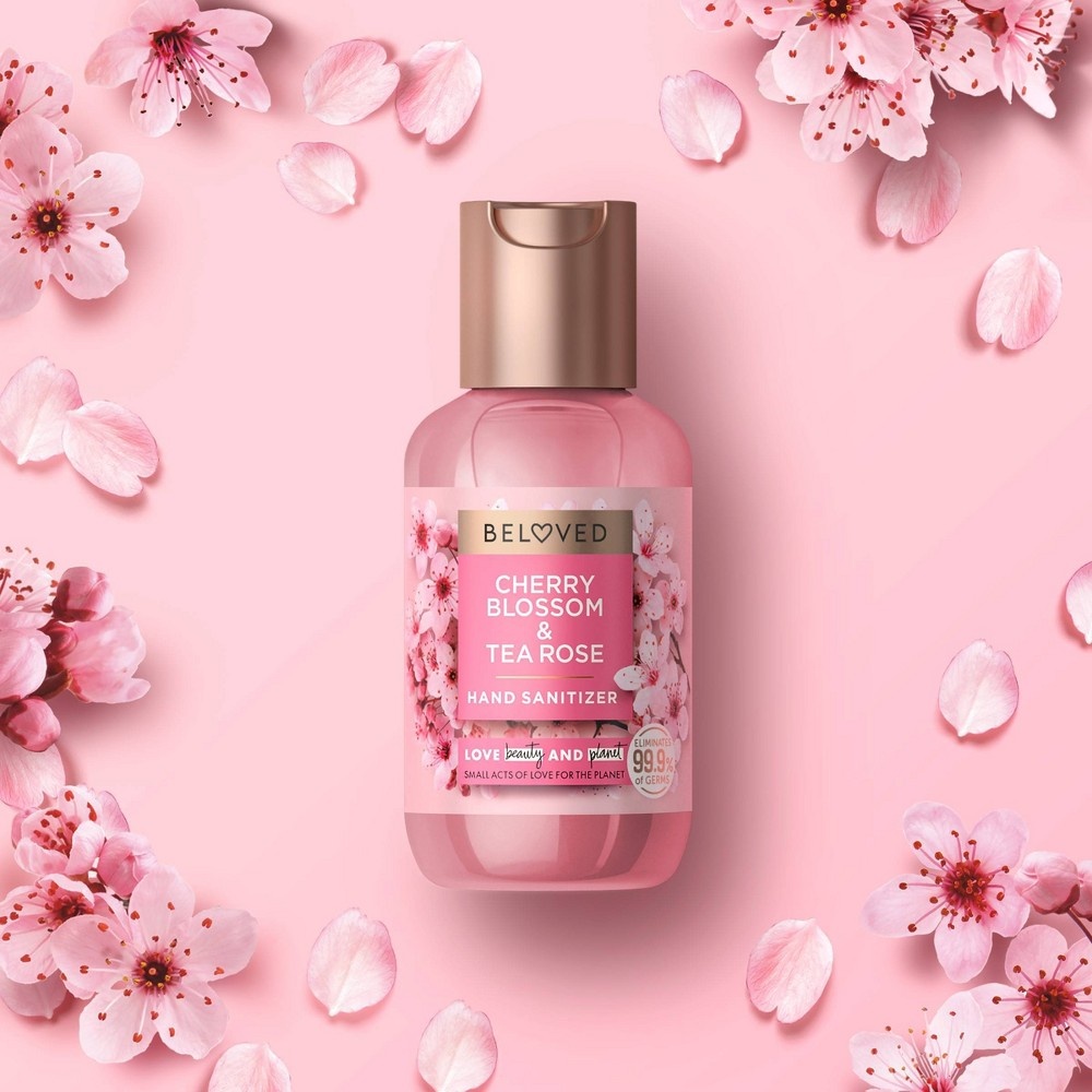 slide 3 of 8, Beloved Cherry Blossom & Tea Rose Hand Sanitizer - 2 fl oz, 2 fl oz