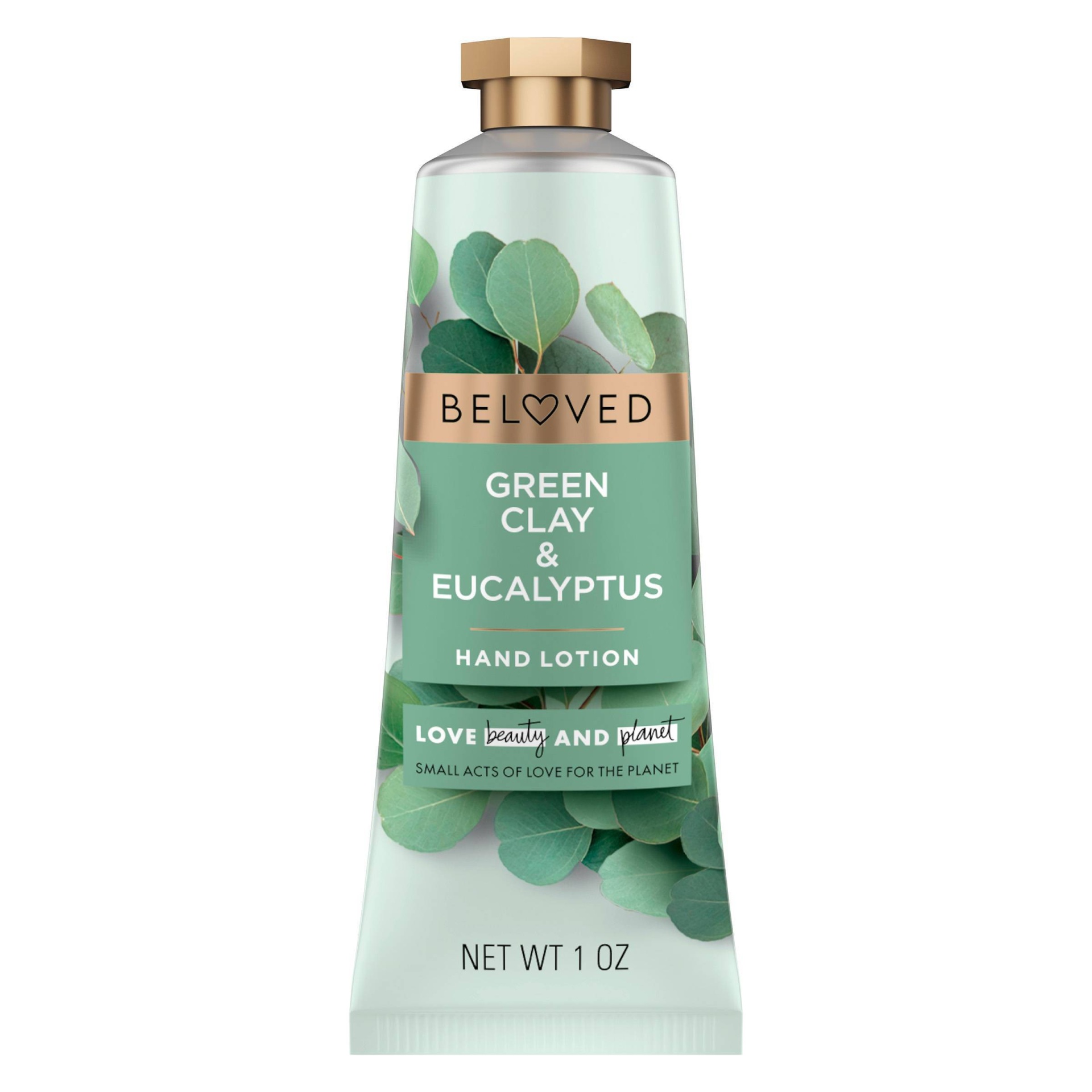 slide 1 of 8, Beloved Green Clay and Eucalyptus Hand Cream Lotion - 1oz, 1 oz