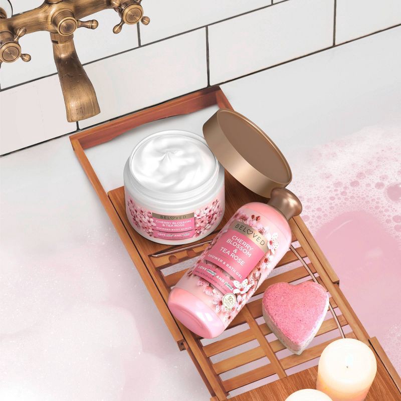 slide 3 of 8, Beloved Cherry Blossom & Tea Rose Bath Bomb 4oz, 4 oz