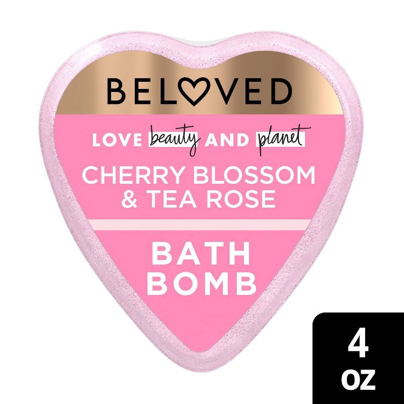 slide 1 of 8, Beloved Cherry Blossom & Tea Rose Bath Bomb - 1ct/4oz, 1 ct, 4 oz