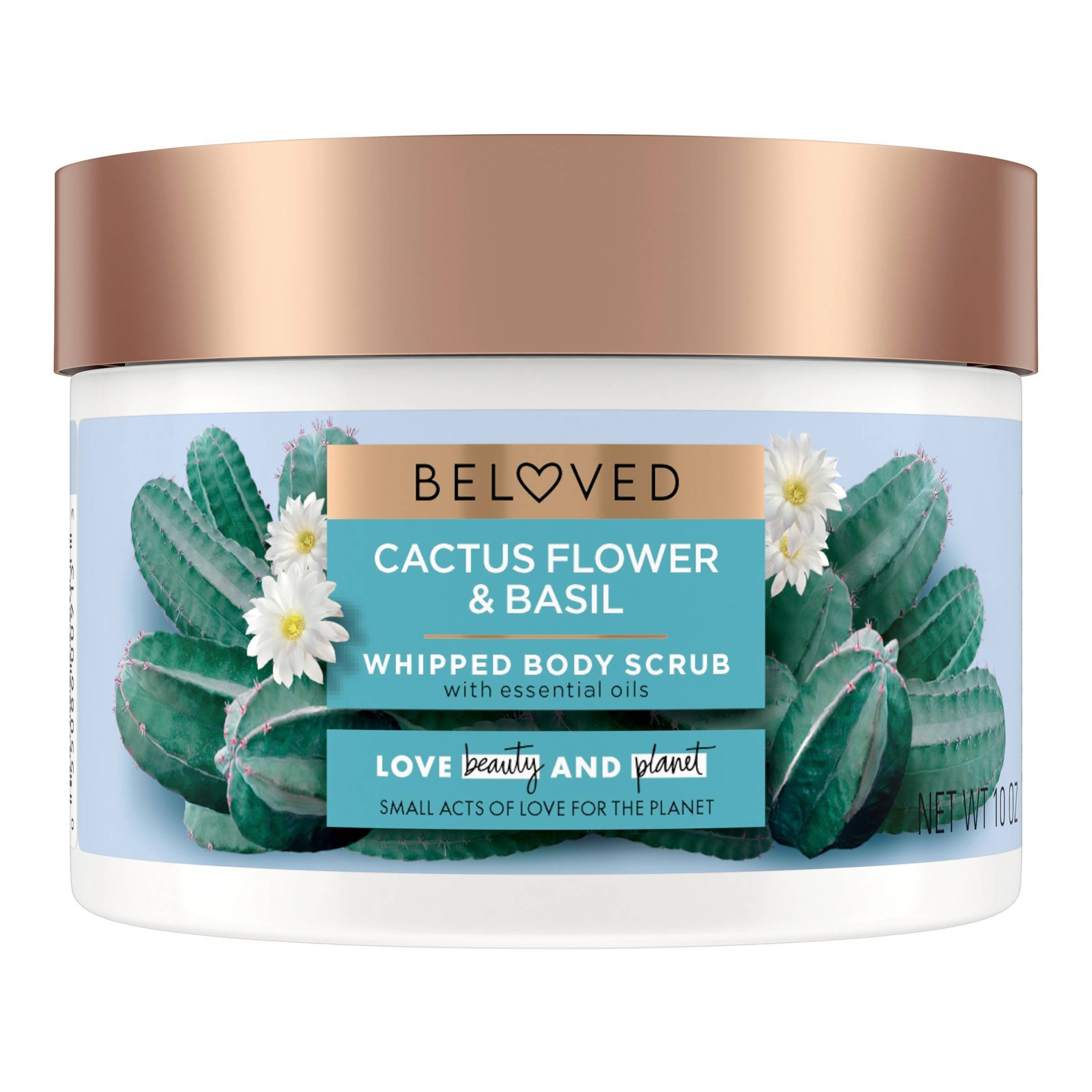 slide 1 of 8, Beloved Cactus Flower & Basil Body Scrub, 10 oz