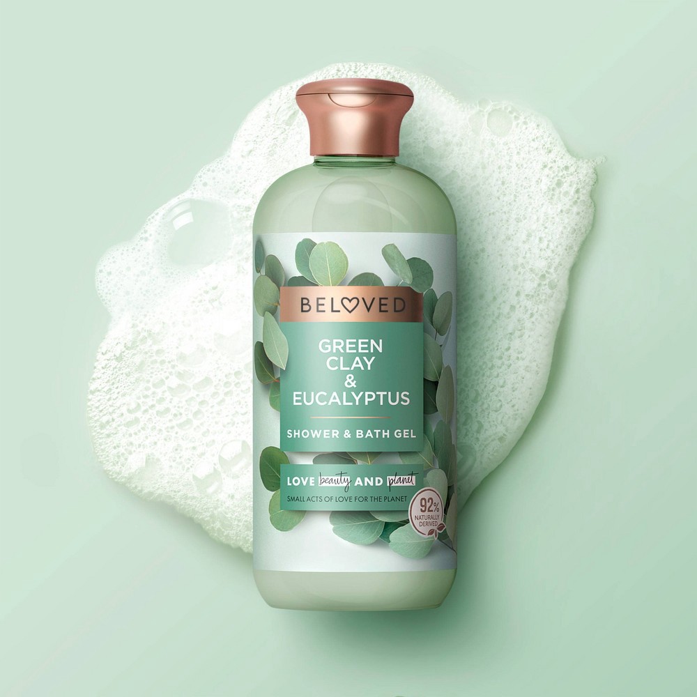 slide 4 of 8, Beloved Green Clay & Eucalyptus Shower & Bath Gel Body Wash - 11.8 fl oz, 11.8 fl oz