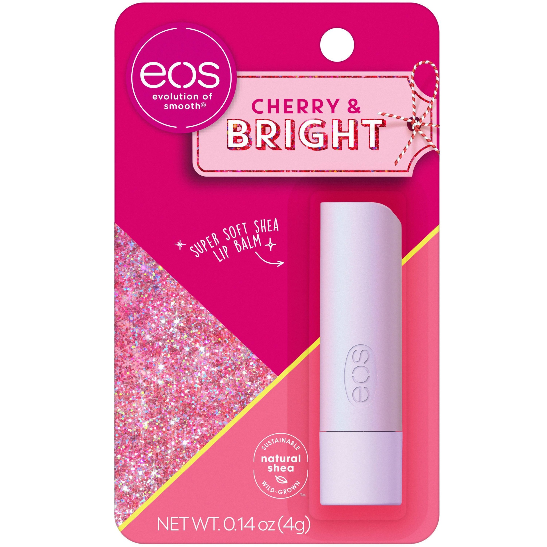 slide 1 of 3, eos Holiday Stick Lip Balm - Cherry & Bright, 0.14 oz