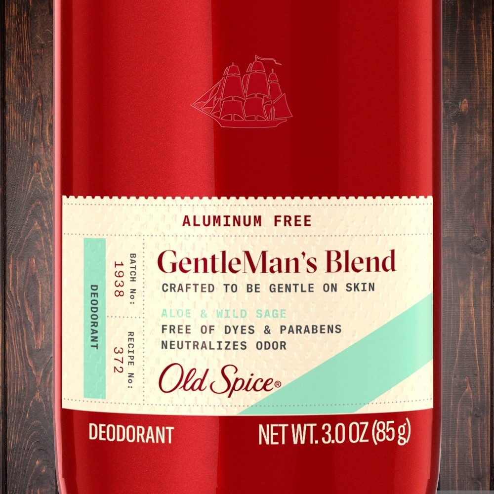 slide 5 of 8, Old Spice GentleMan's Blend Deodorant Aloe & Wild Sage, 3 oz