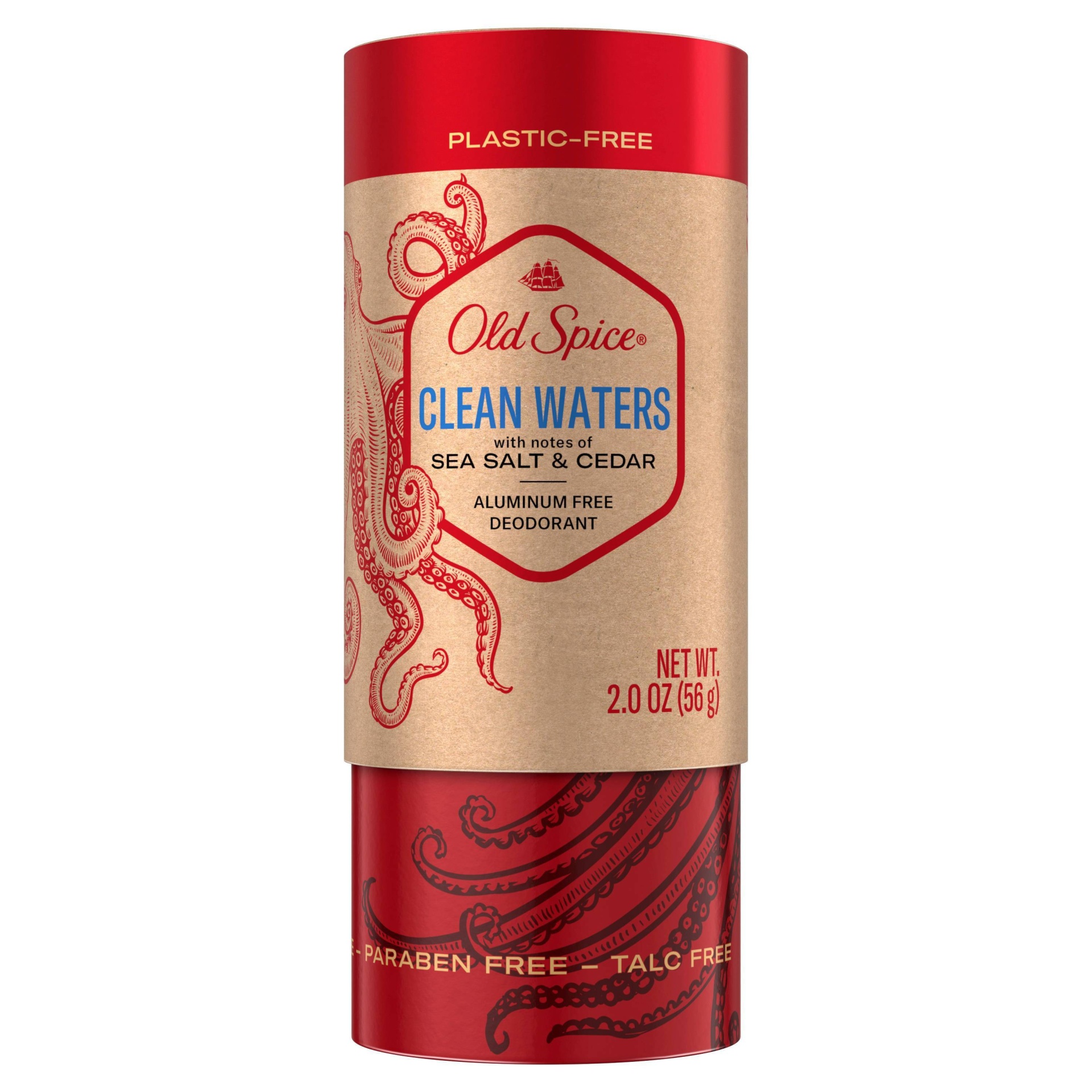 slide 1 of 4, Old Spice Sustainable Packaging Men's Deodorant Clean Waters - 2oz, 2 oz