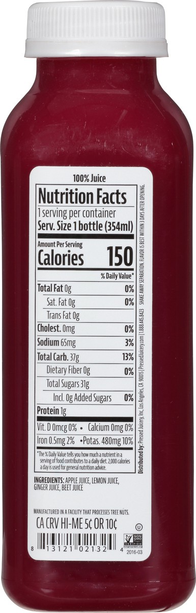 slide 2 of 13, Pressed Juicery Pressed Juice With Ginger Roots - 12 fl oz, 12 fl oz