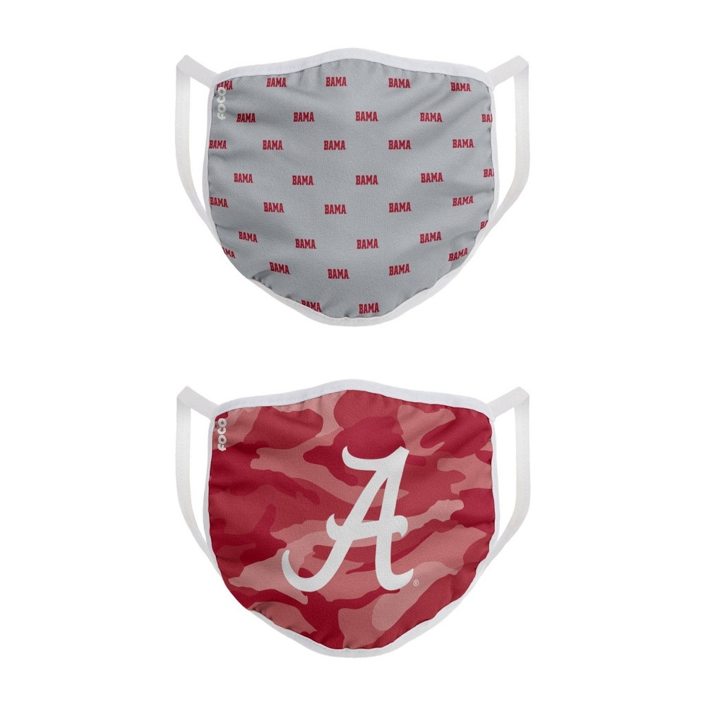 slide 2 of 3, NCAA Alabama Crimson Tide Adult Face Covering, 2 ct