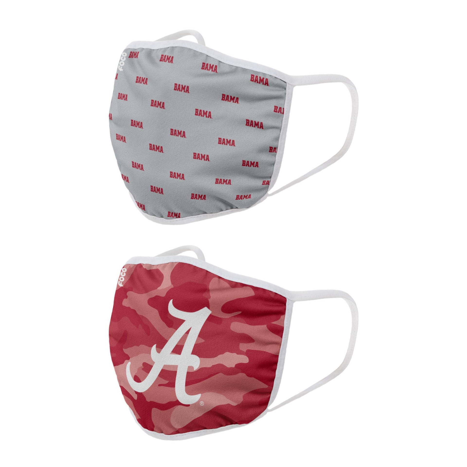 slide 1 of 3, NCAA Alabama Crimson Tide Adult Face Covering, 2 ct