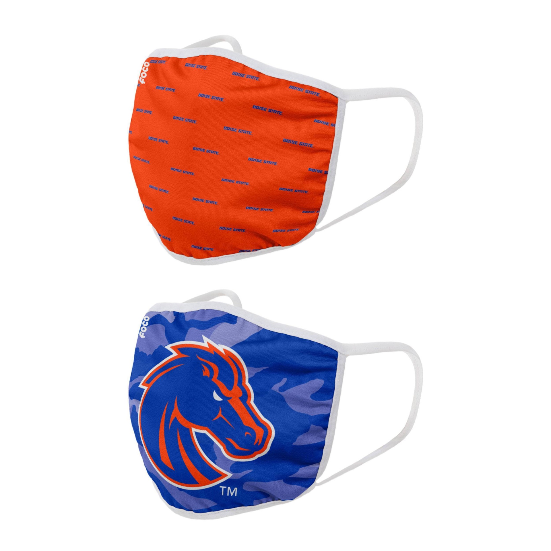 slide 1 of 3, NCAA Boise State Broncos Adult Face Covering, 2 ct