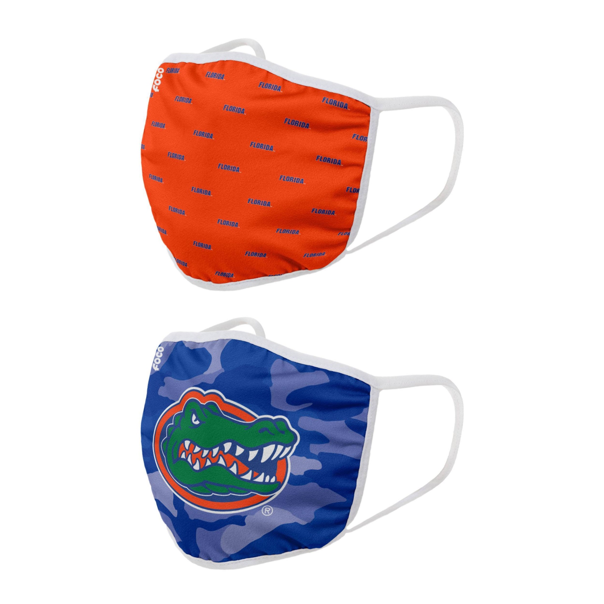 slide 1 of 3, NCAA Florida Gators Adult Face Covering, 2 ct