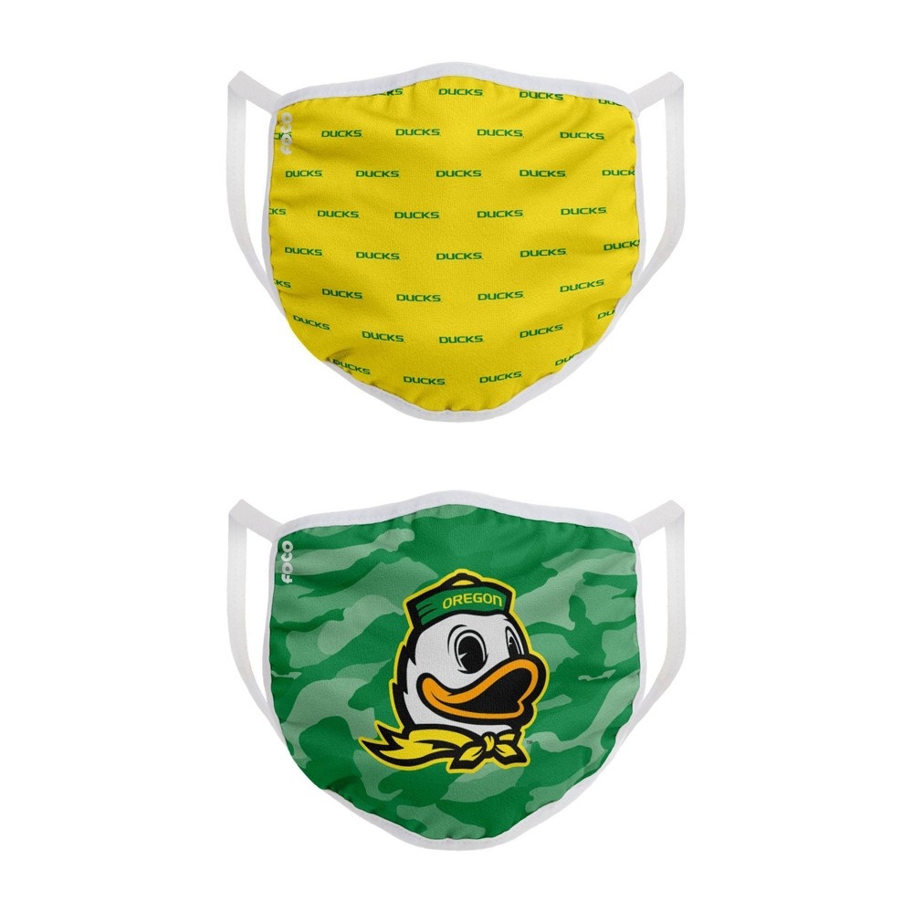 slide 2 of 3, NCAA Oregon Ducks Adult Face Covering, 2 ct