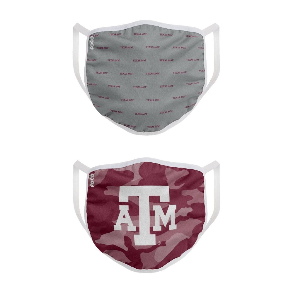 slide 2 of 3, NCAA Texas A&M Aggies Adult Face Covering, 2 ct