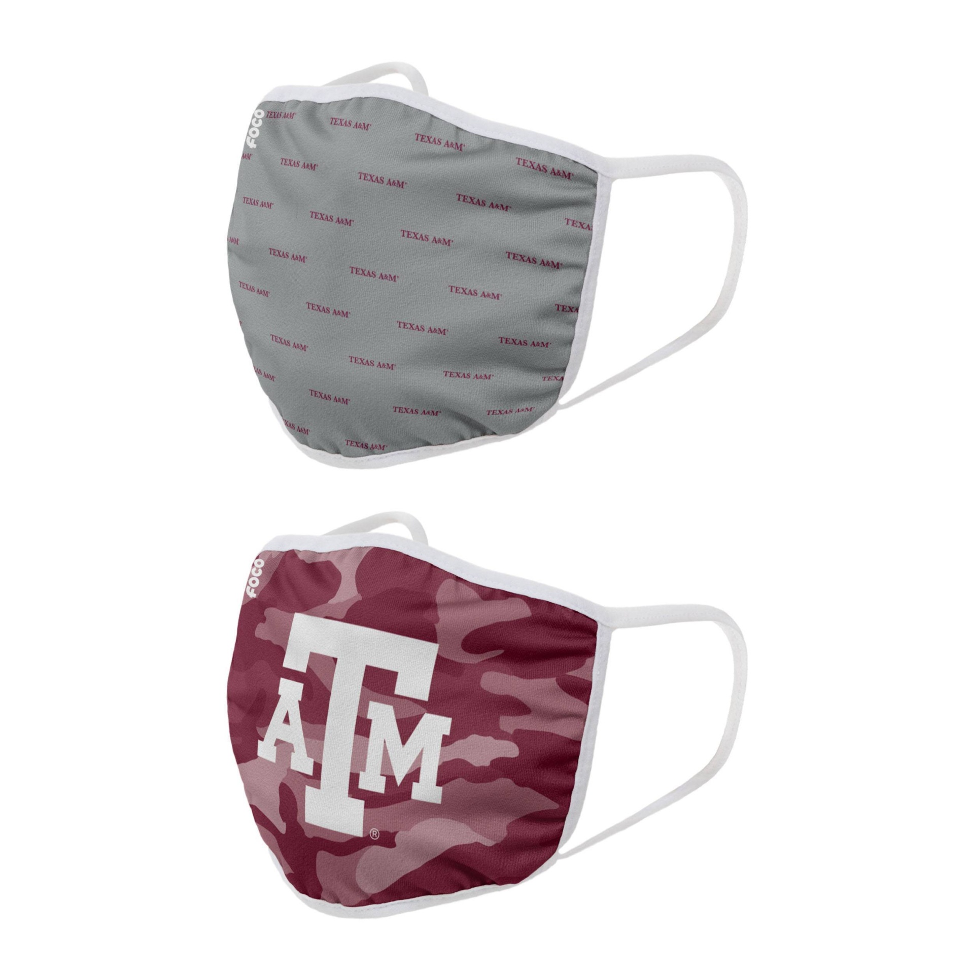 slide 1 of 3, NCAA Texas A&M Aggies Adult Face Covering, 2 ct