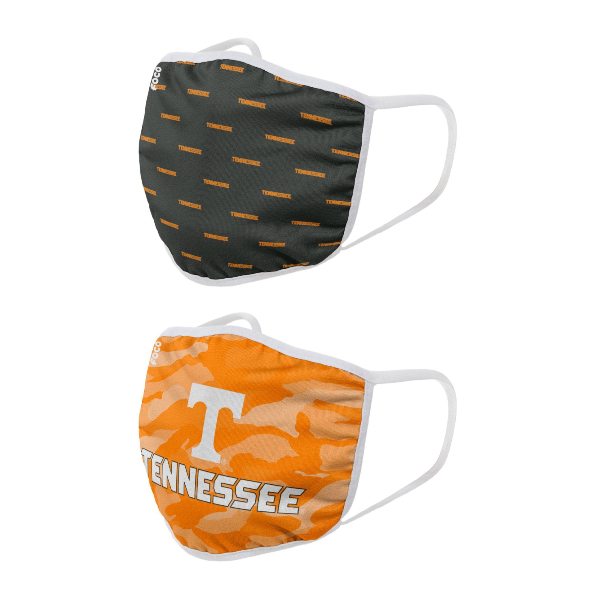 slide 1 of 3, NCAA Tennessee Volunteers Adult Face Covering, 2 ct