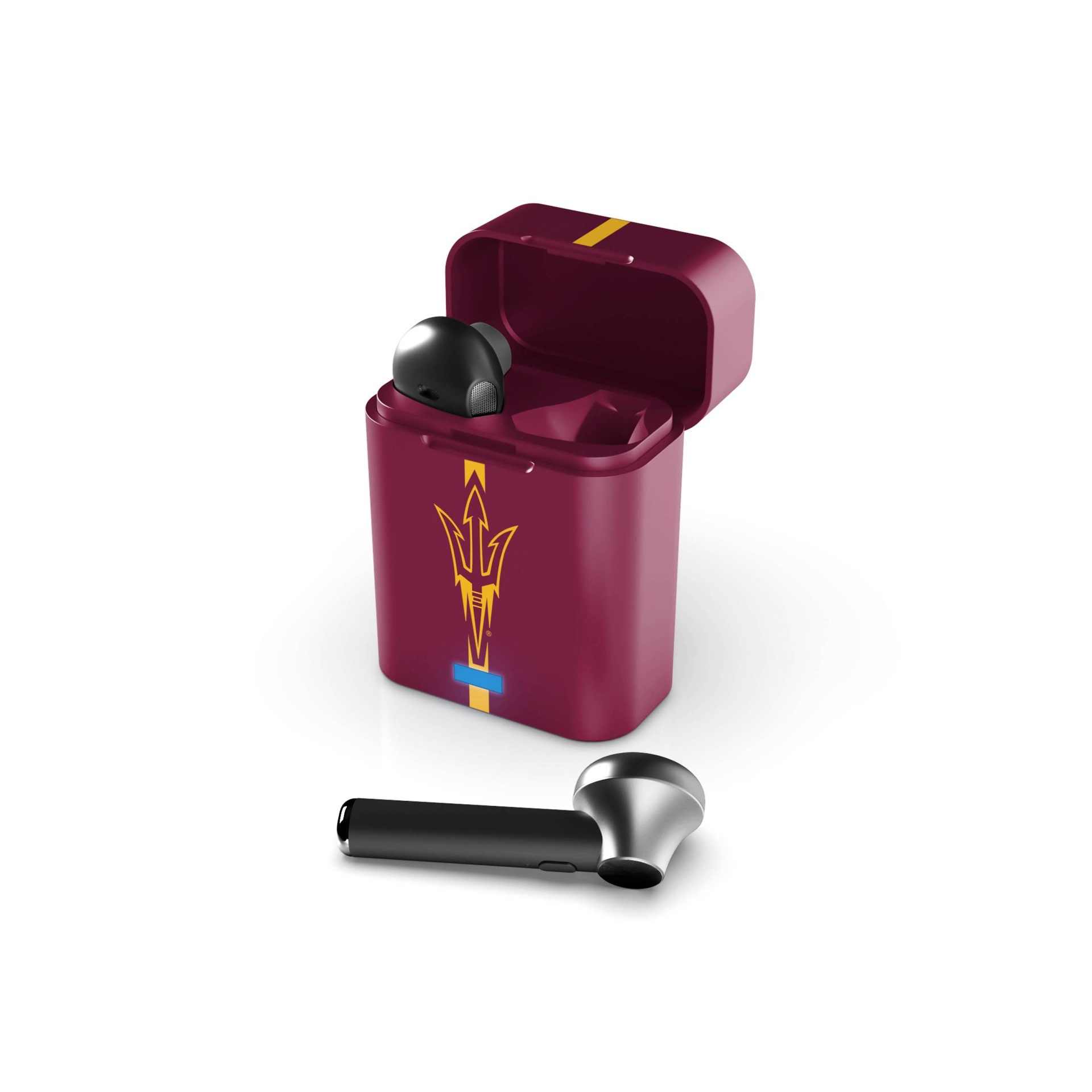 slide 1 of 3, NCAA Arizona State Sun Devils True Wireless Bluetooth Stem Earbuds, 1 ct