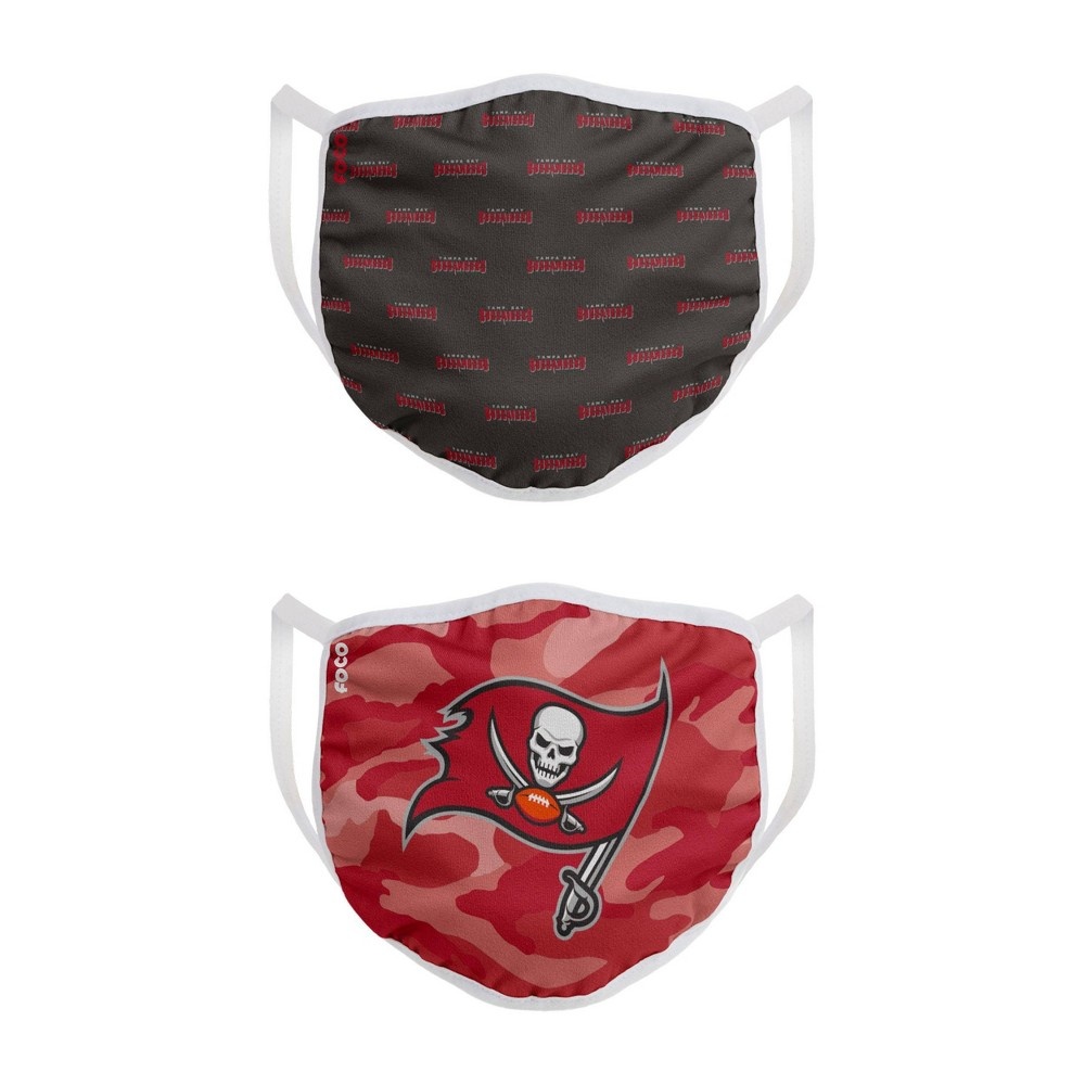 slide 2 of 3, NFL Tampa Bay Buccaneers Adult Face Covering, 2 ct