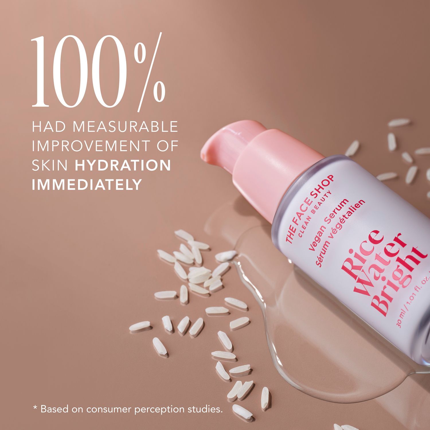 slide 6 of 9, THE FACE SHOP Rice Water Bright Vegan Serum, 1 oz