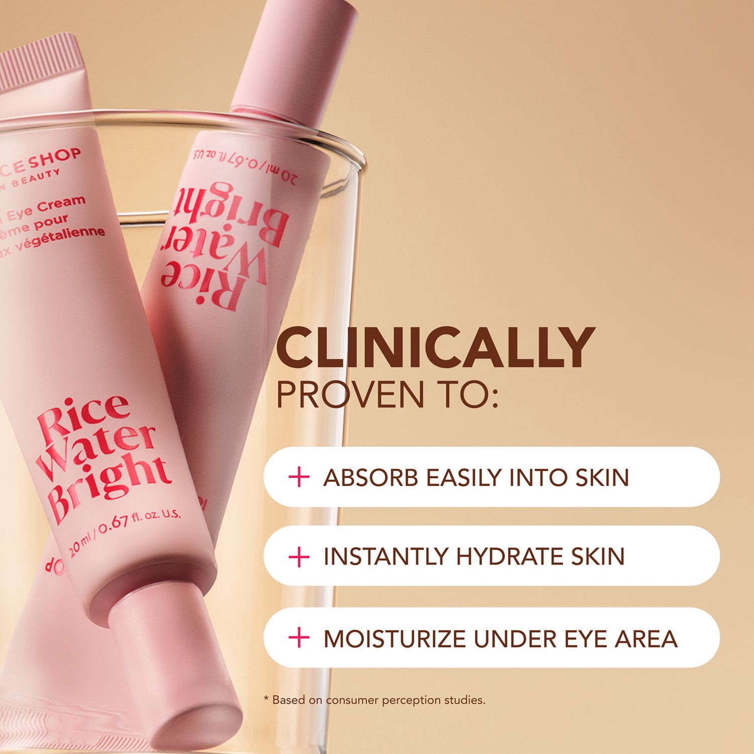 slide 8 of 8, THE FACE SHOP Rice Water Bright Vegan Eye Cream, 0.67 oz