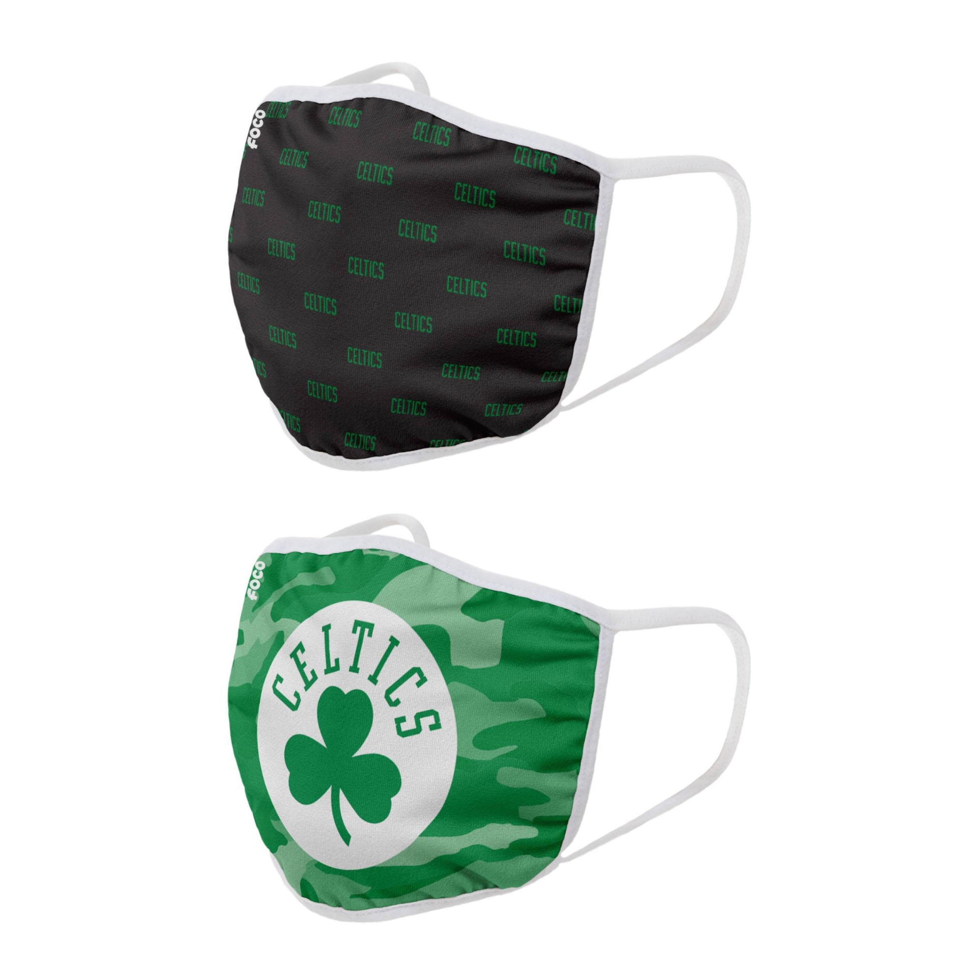 slide 1 of 3, NBA Boston Celtics Adult Face Covering, 2 ct