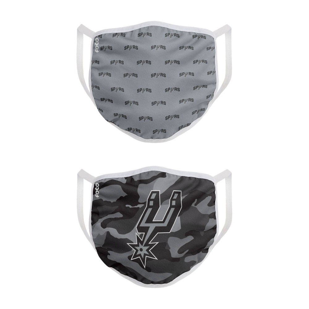 slide 2 of 3, NBA San Antonio Spurs Adult Face Covering, 2 ct