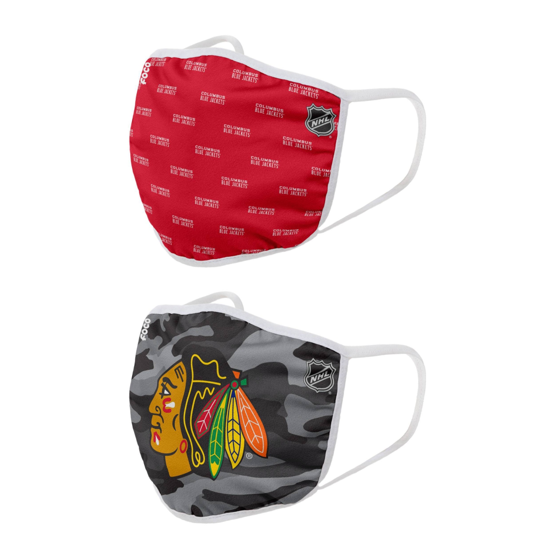 slide 1 of 3, NHL Chicago Blackhawks Adult Face Covering, 2 ct