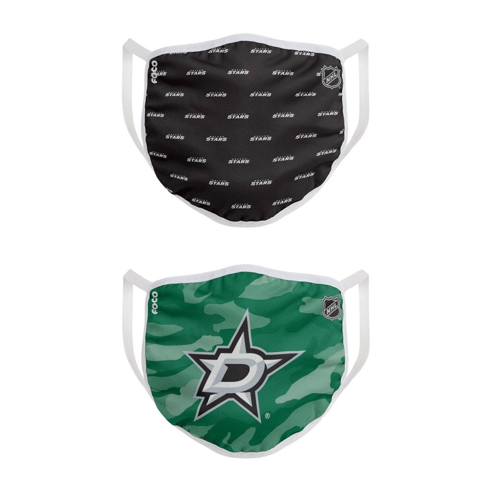 slide 2 of 3, NHL Dallas Stars Adult Face Covering, 2 ct