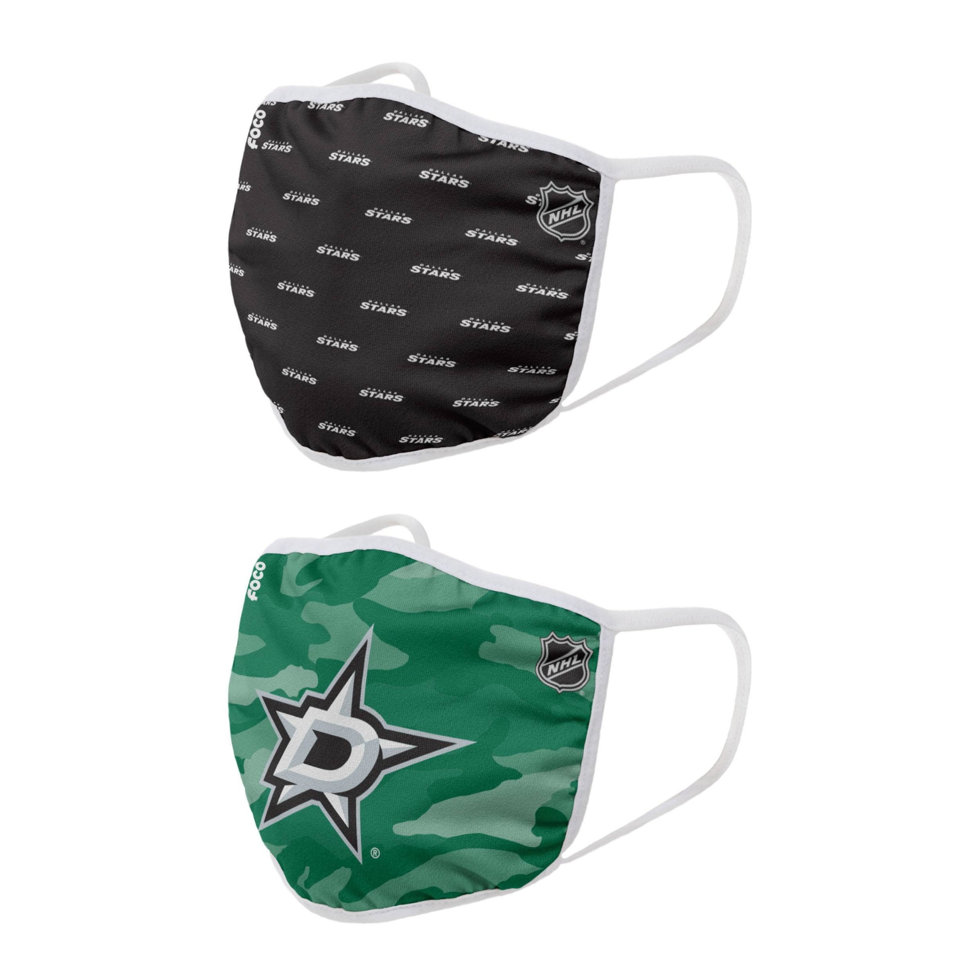 slide 1 of 3, NHL Dallas Stars Adult Face Covering, 2 ct