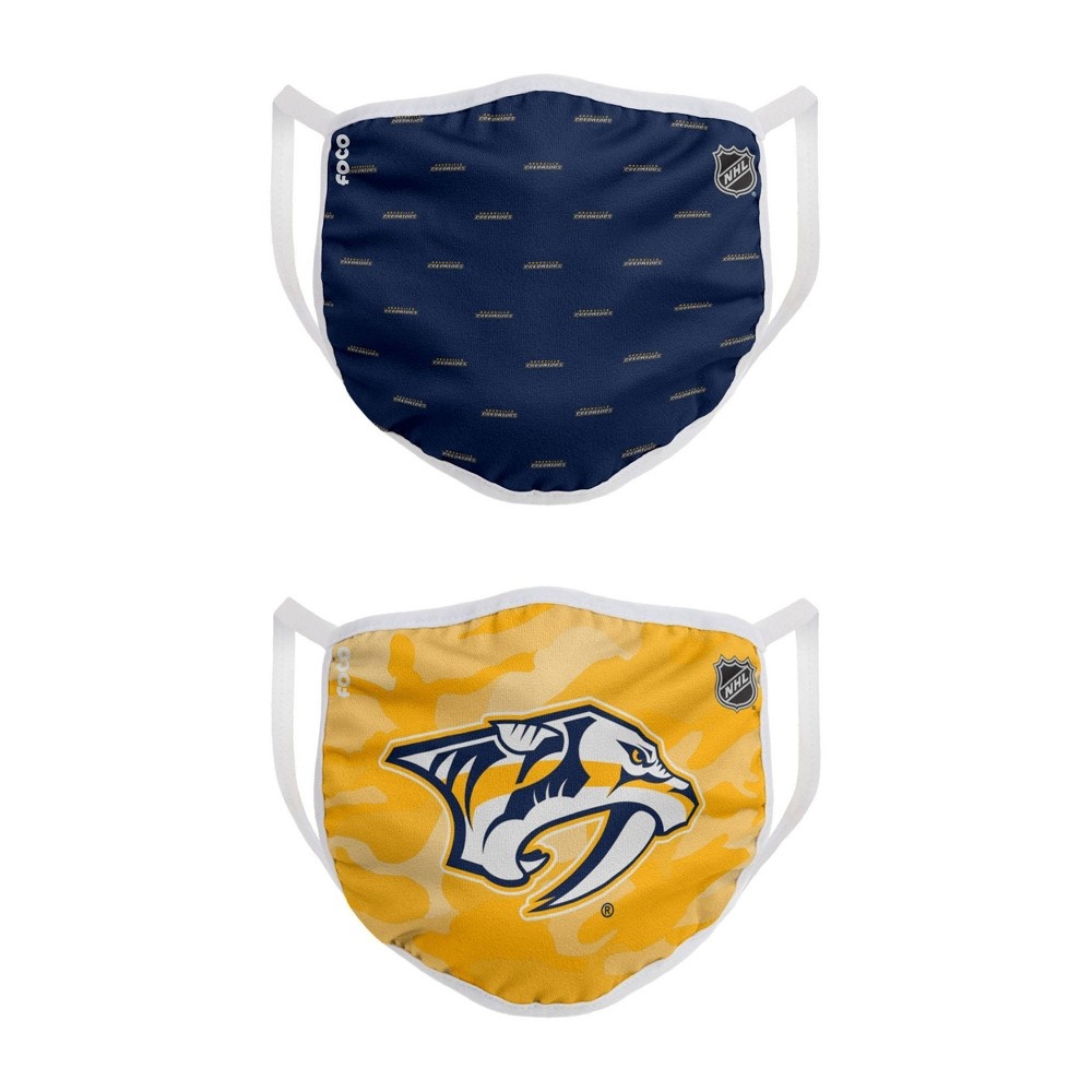 slide 2 of 3, NHL Nashville Predators Adult Face Covering, 2 ct