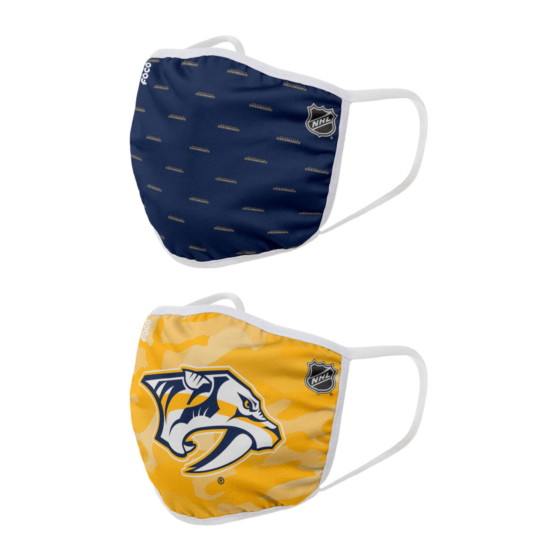 slide 1 of 3, NHL Nashville Predators Adult Face Covering, 2 ct