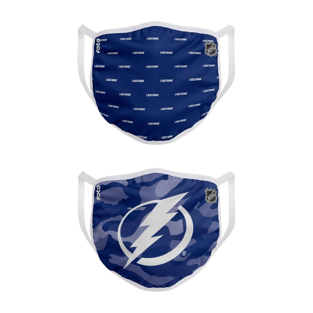 slide 2 of 3, NHL Tampa Bay Lightning Adult Face Covering, 2 ct