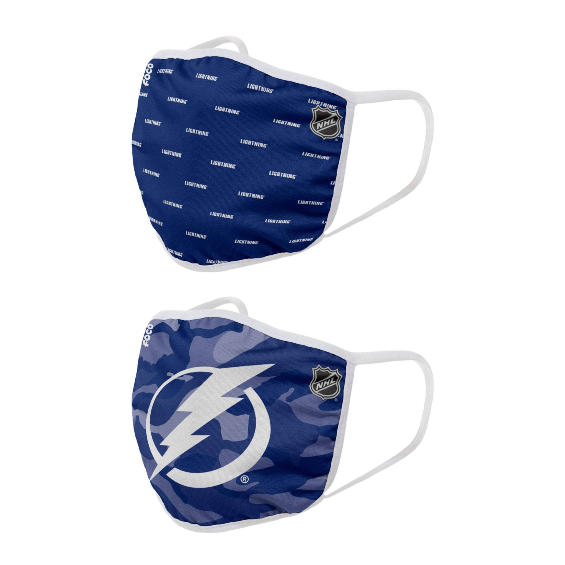 slide 1 of 3, NHL Tampa Bay Lightning Adult Face Covering, 2 ct