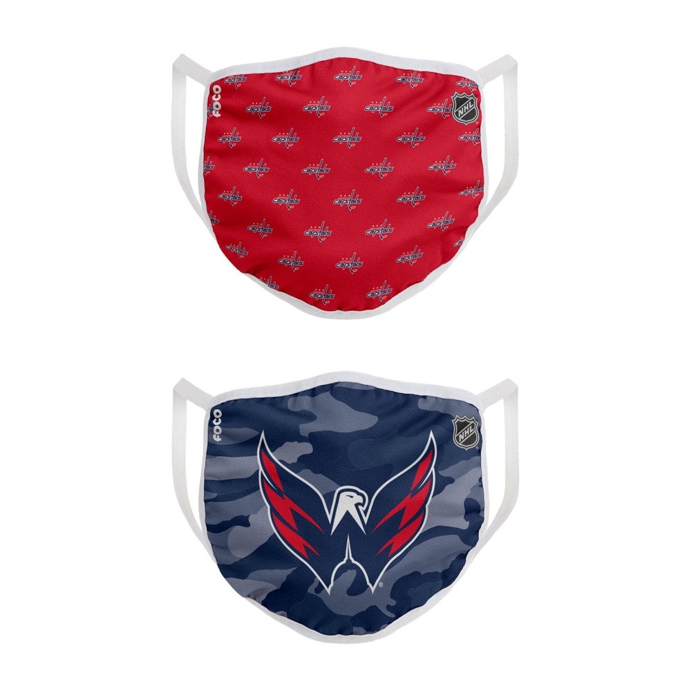 slide 2 of 3, NHL Washington Capitals Adult Face Covering, 2 ct