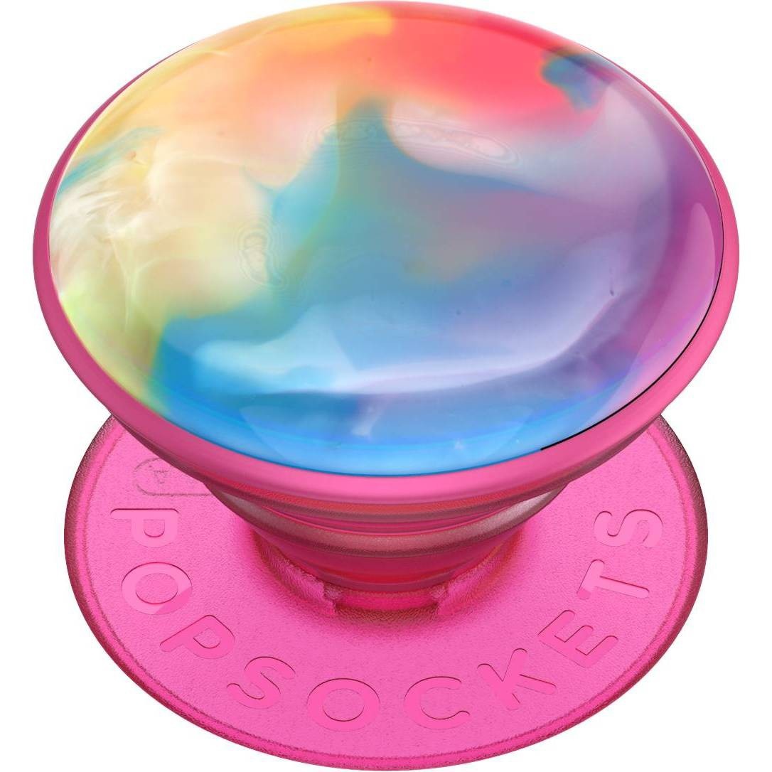 slide 1 of 5, PopSockets PopGrip Cell Phone Grip & Stand - Ink Swirl Rainbow, 1 ct