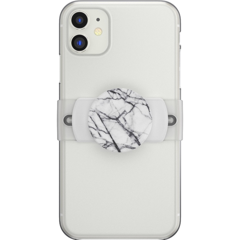 slide 6 of 7, PopSockets PopGrip Slide Stretch - Dove White Marble, 1 ct