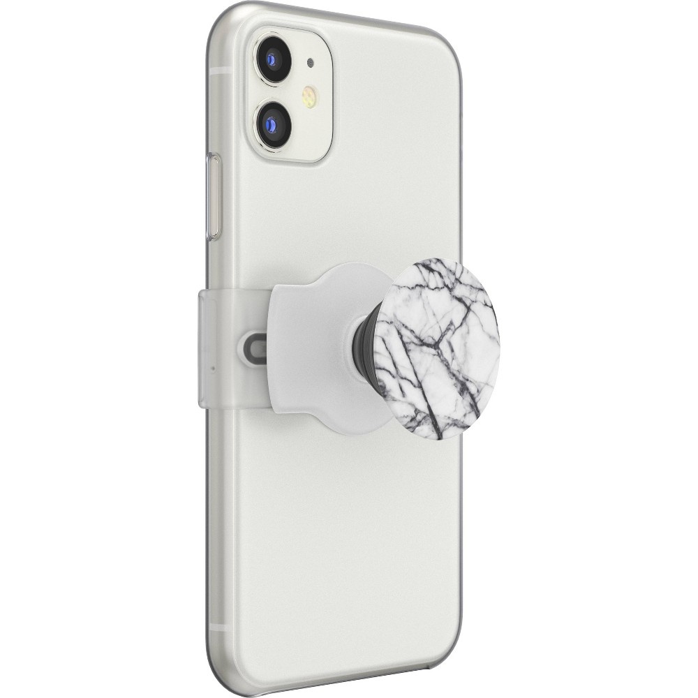 slide 2 of 7, PopSockets PopGrip Slide Stretch - Dove White Marble, 1 ct