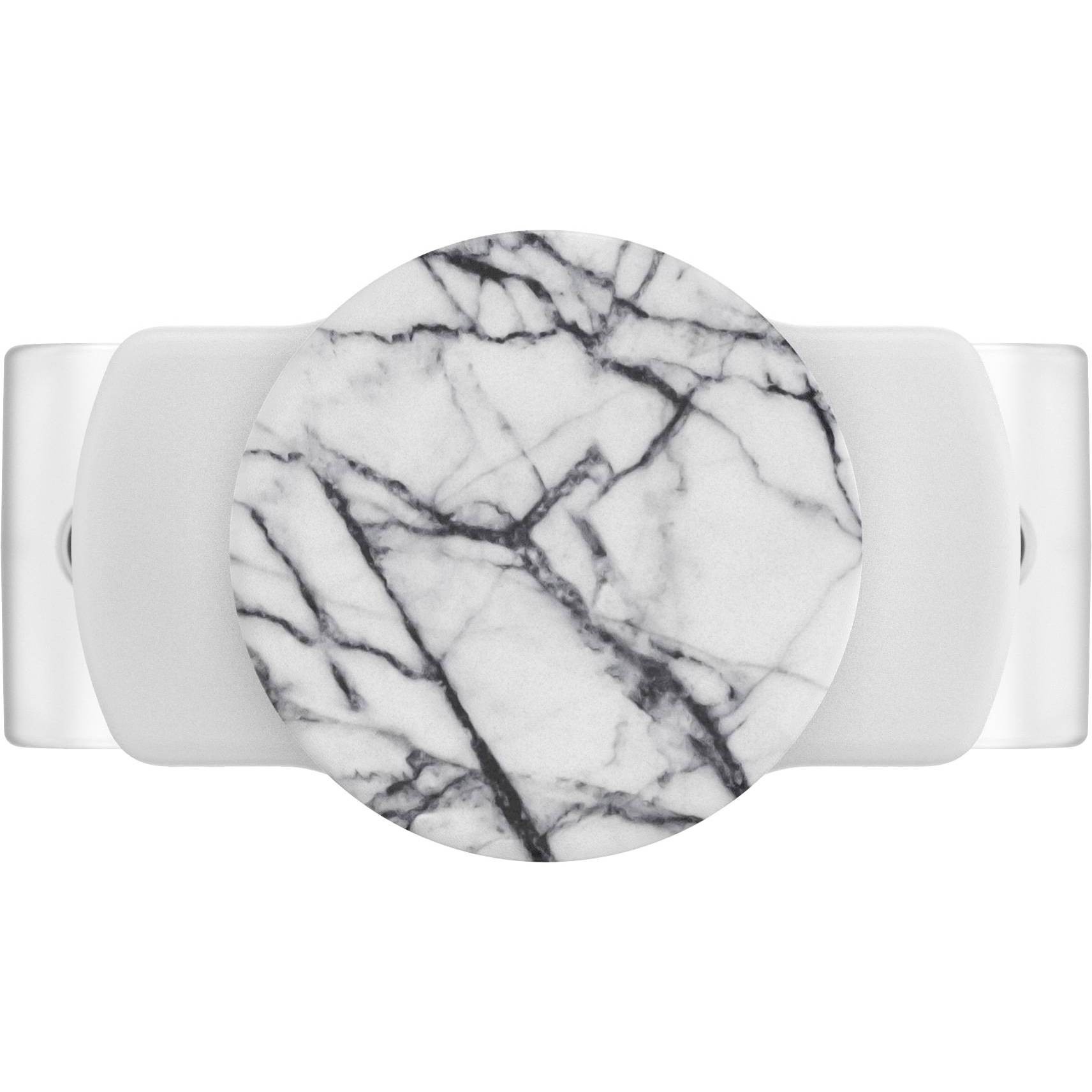 slide 1 of 7, PopSockets PopGrip Slide Stretch - Dove White Marble, 1 ct