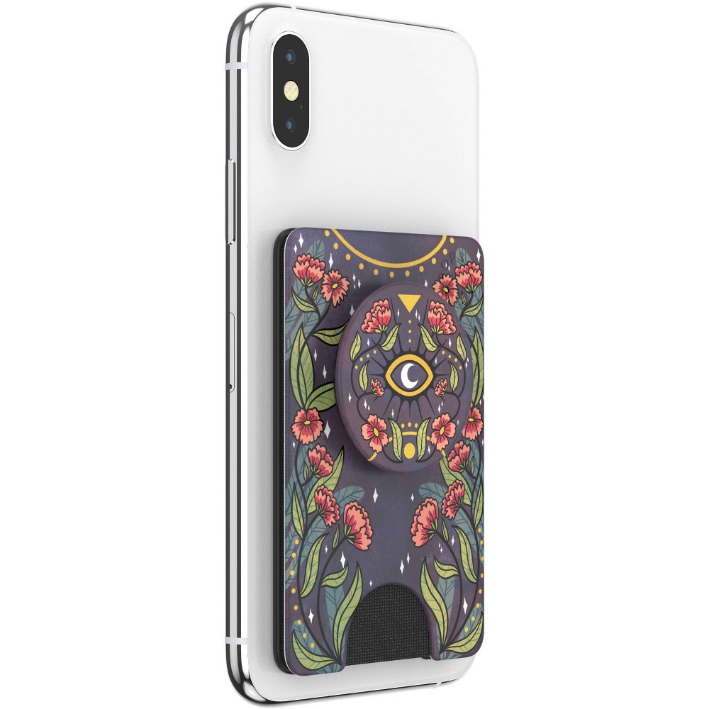 slide 3 of 5, PopSockets PopWallet with PopGrip Cell Phone Grip & Stand - Floral Bohemian, 1 ct