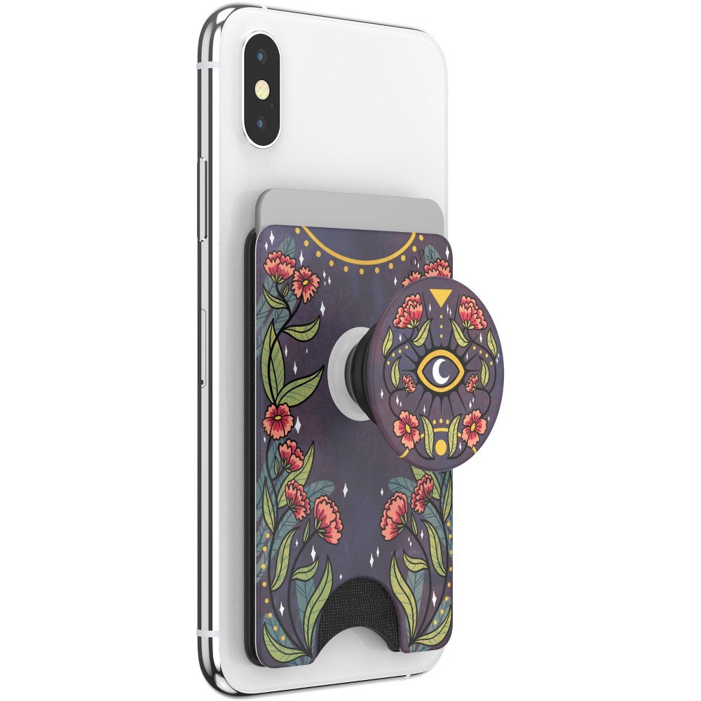 slide 4 of 5, PopSockets PopWallet with PopGrip Cell Phone Grip & Stand - Floral Bohemian, 1 ct