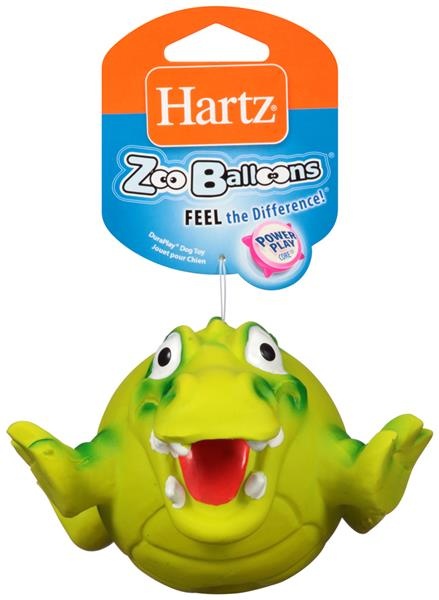 slide 1 of 1, Hartz Zoo Balloons Lion/Alligator Dog Toy, 1 ct