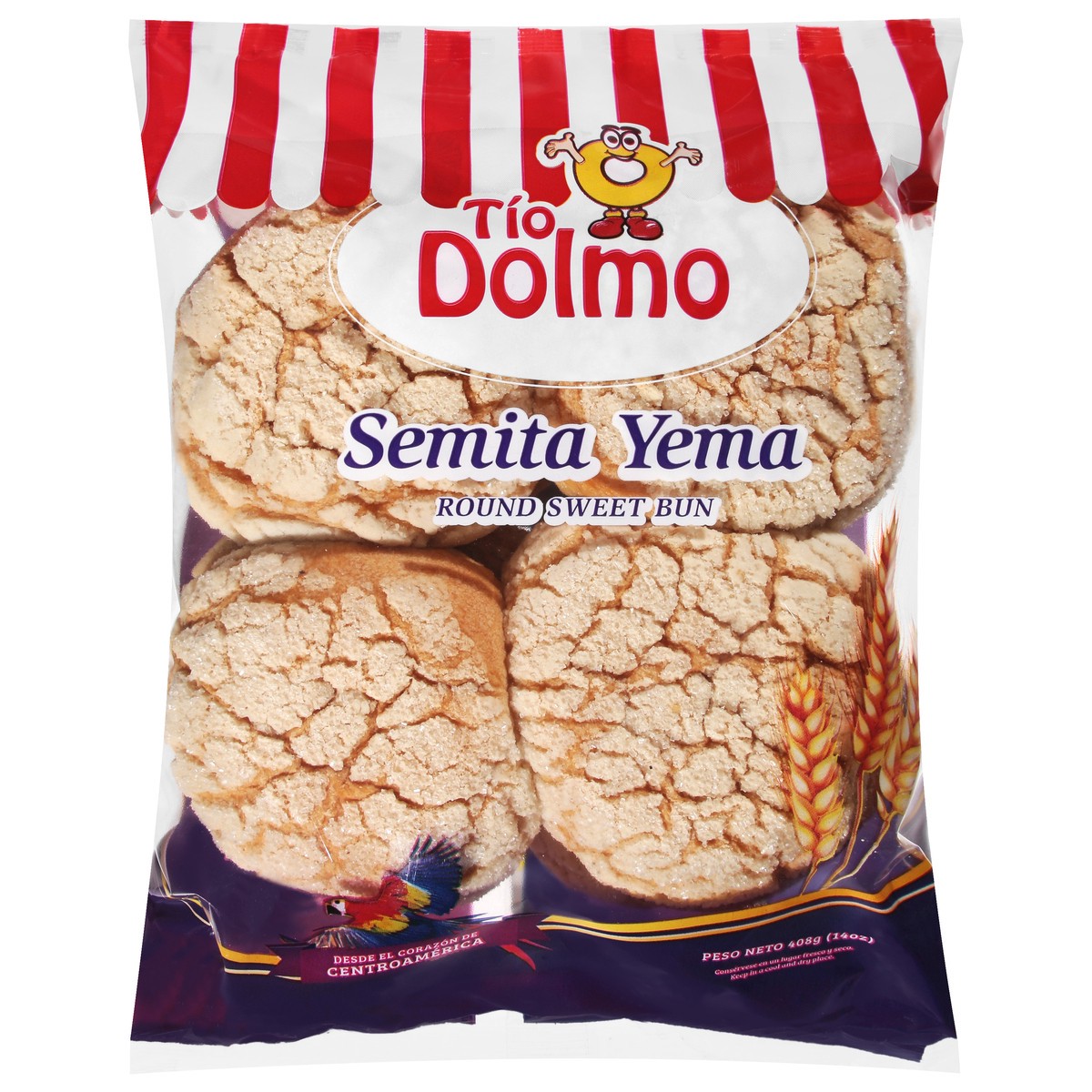 slide 9 of 13, Tio Dolmo Round Sweet Bun 408 g, 14 oz