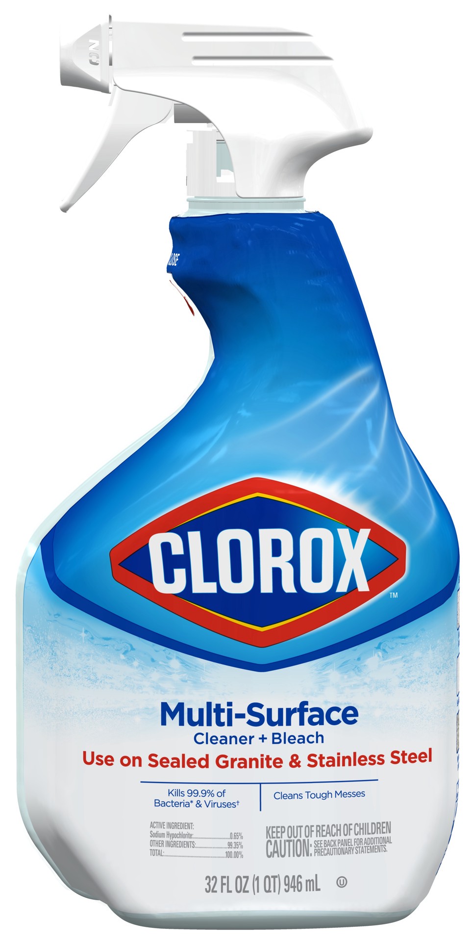 slide 1 of 4, Clorox Multi-Surface Cleaner with Bleach, 32 ounces, 32 fl oz