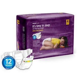 slide 1 of 1, CVS Health Ultra Soft Overnight Baby Diapers Size 4, Jumbo Pack (27 Count), 27 ct