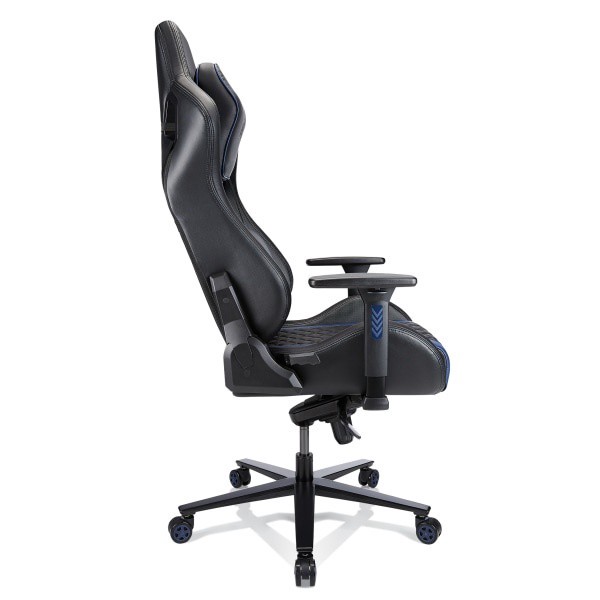 slide 5 of 10, Realspace Rs Gaming Davanti Faux Leather High-Back Gaming Chair, Black/Blue, 1 ct
