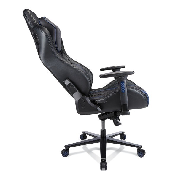 slide 6 of 10, Realspace Rs Gaming Davanti Faux Leather High-Back Gaming Chair, Black/Blue, 1 ct