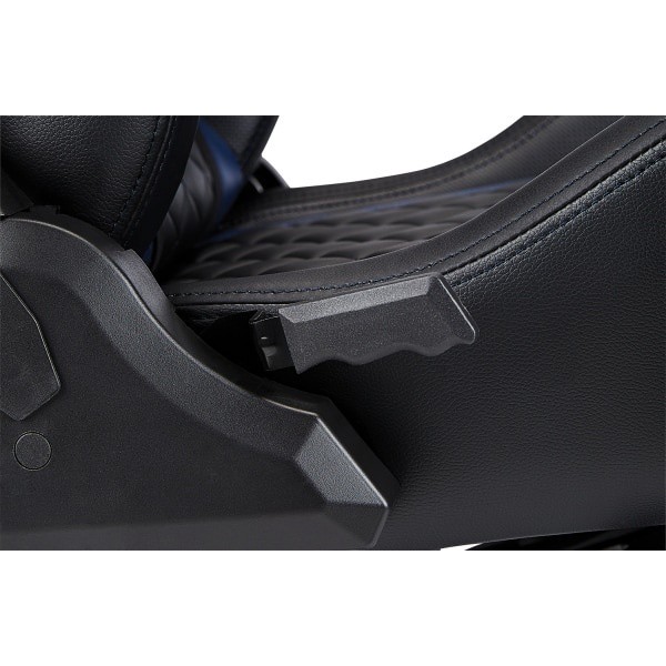 slide 7 of 10, Realspace Rs Gaming Davanti Faux Leather High-Back Gaming Chair, Black/Blue, 1 ct