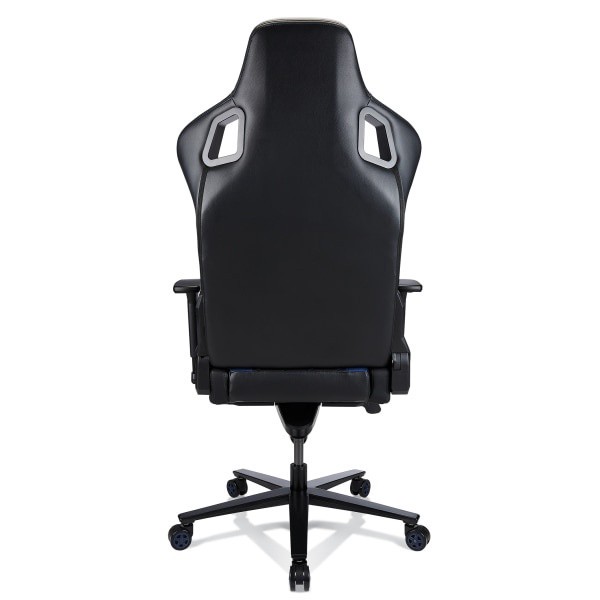 slide 10 of 10, Realspace Rs Gaming Davanti Faux Leather High-Back Gaming Chair, Black/Blue, 1 ct