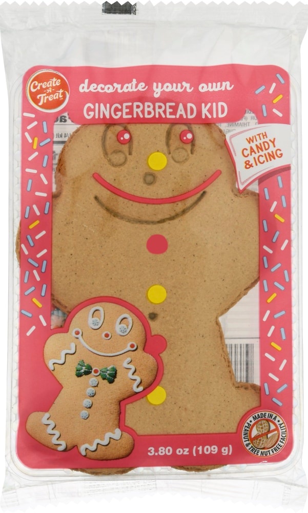 slide 1 of 1, Create A Treat 1Pk Gingerbread Kid Cookie Kit, 3.8 oz